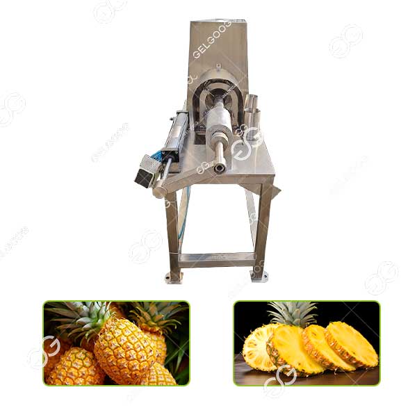 commercial pineapple peeling and coring machine