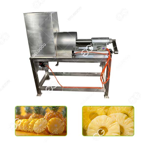 commercial pineapple peeling and coring machine