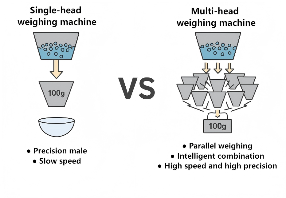 multihead weighting machine advantage