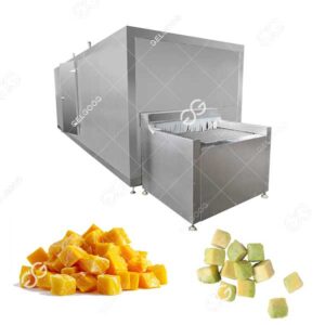 fruit iqf fluidization fluidized quick freezing process machine